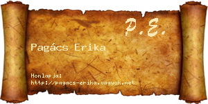 Pagács Erika névjegykártya