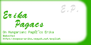 erika pagacs business card